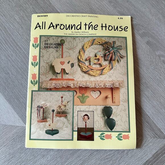 All Around the House Decorative Craft Painting Book BKW089 1987 12 Designs - Picture 1 of 10